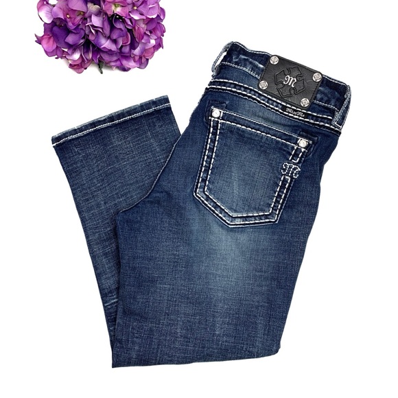 Miss Me Denim - MISS ME Dark Wash Boyfriend Capri Jeans 30